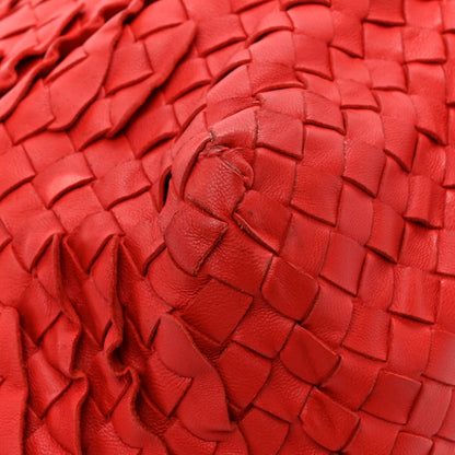 Bottega Veneta Nappa Intrecciato Ruffle Tote Red 12 of 14