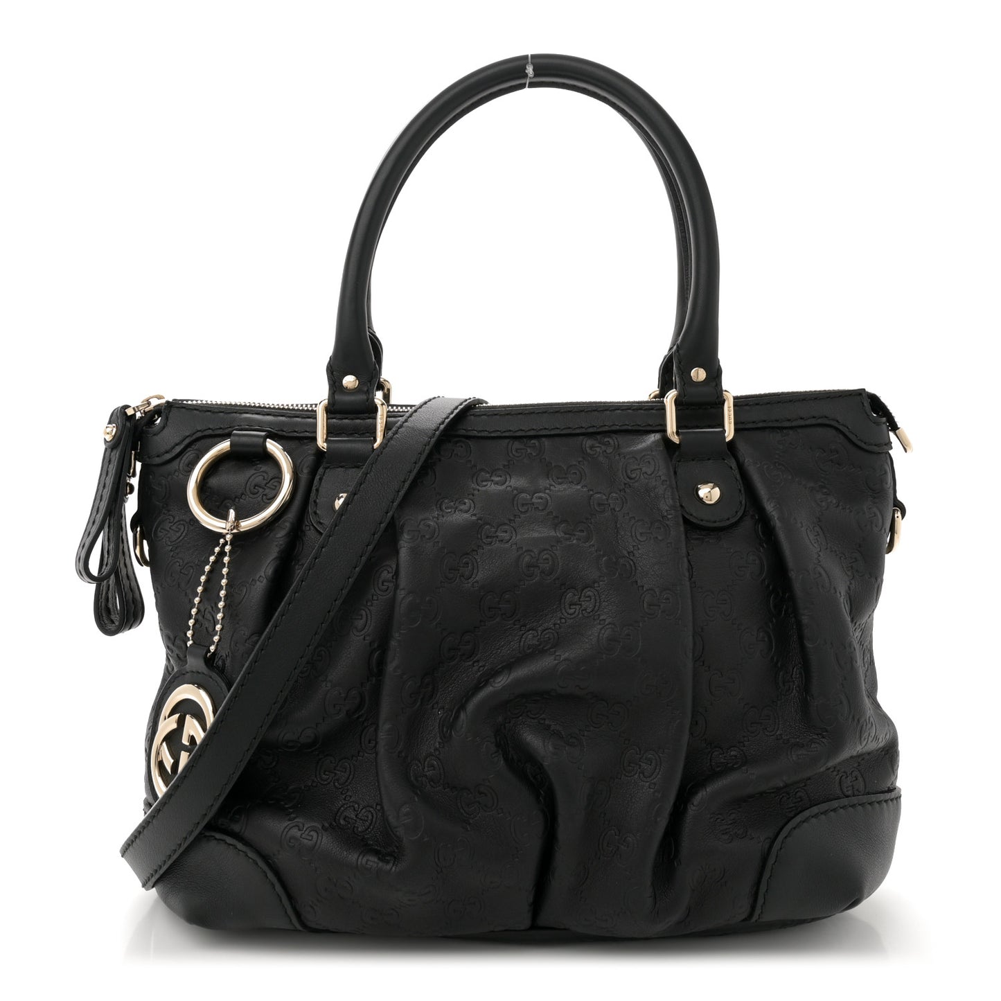 Guccissima Medium Sukey Top Handle Tote Black