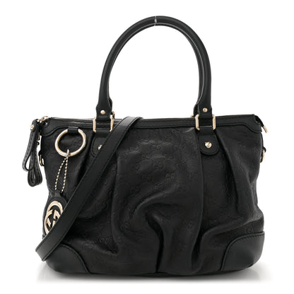 Gucci Guccissima Medium Sukey Top Handle Tote Black 1 of 12