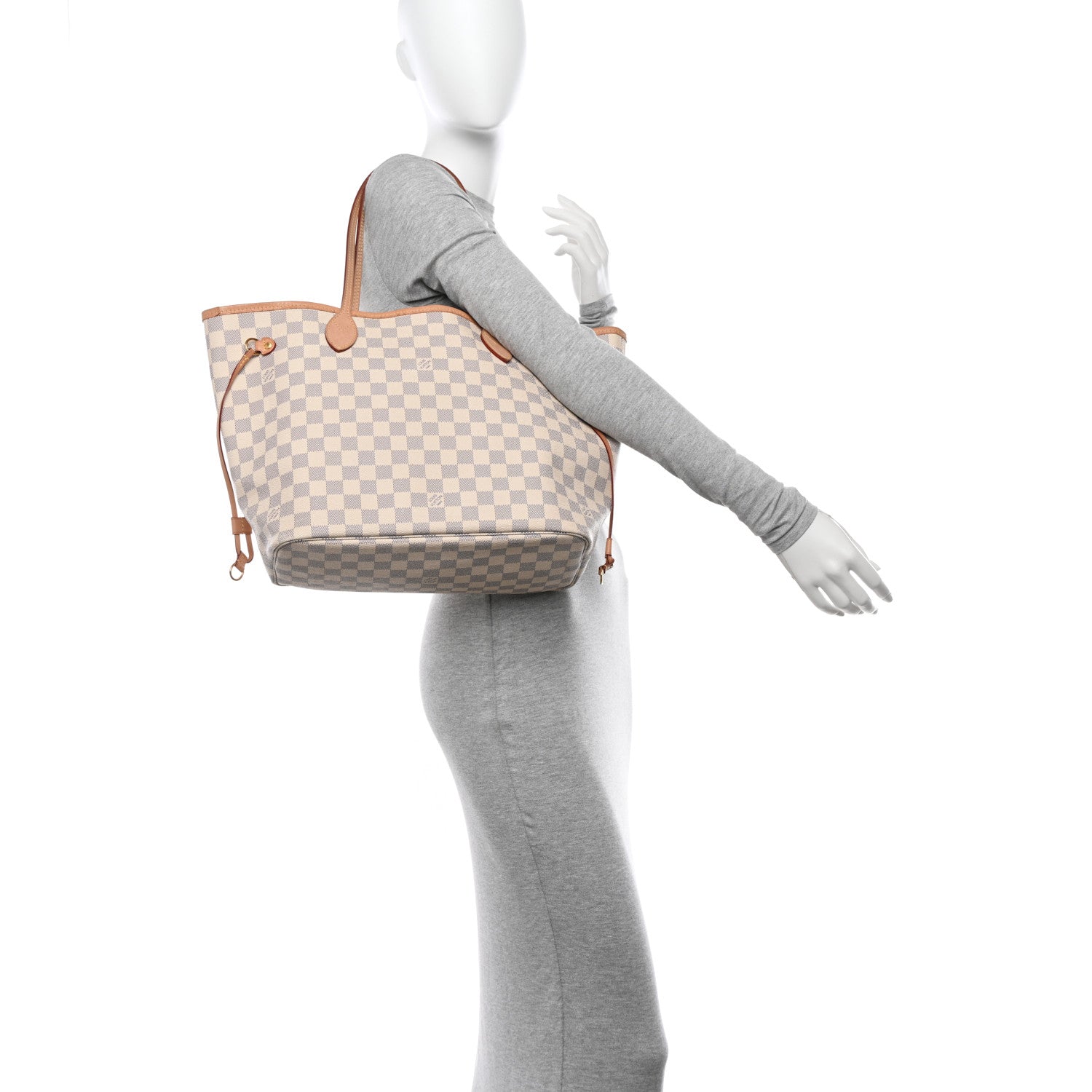 Louis Vuitton Damier Azur Neo Neverfull MM Rose Ballerine 2 of 14