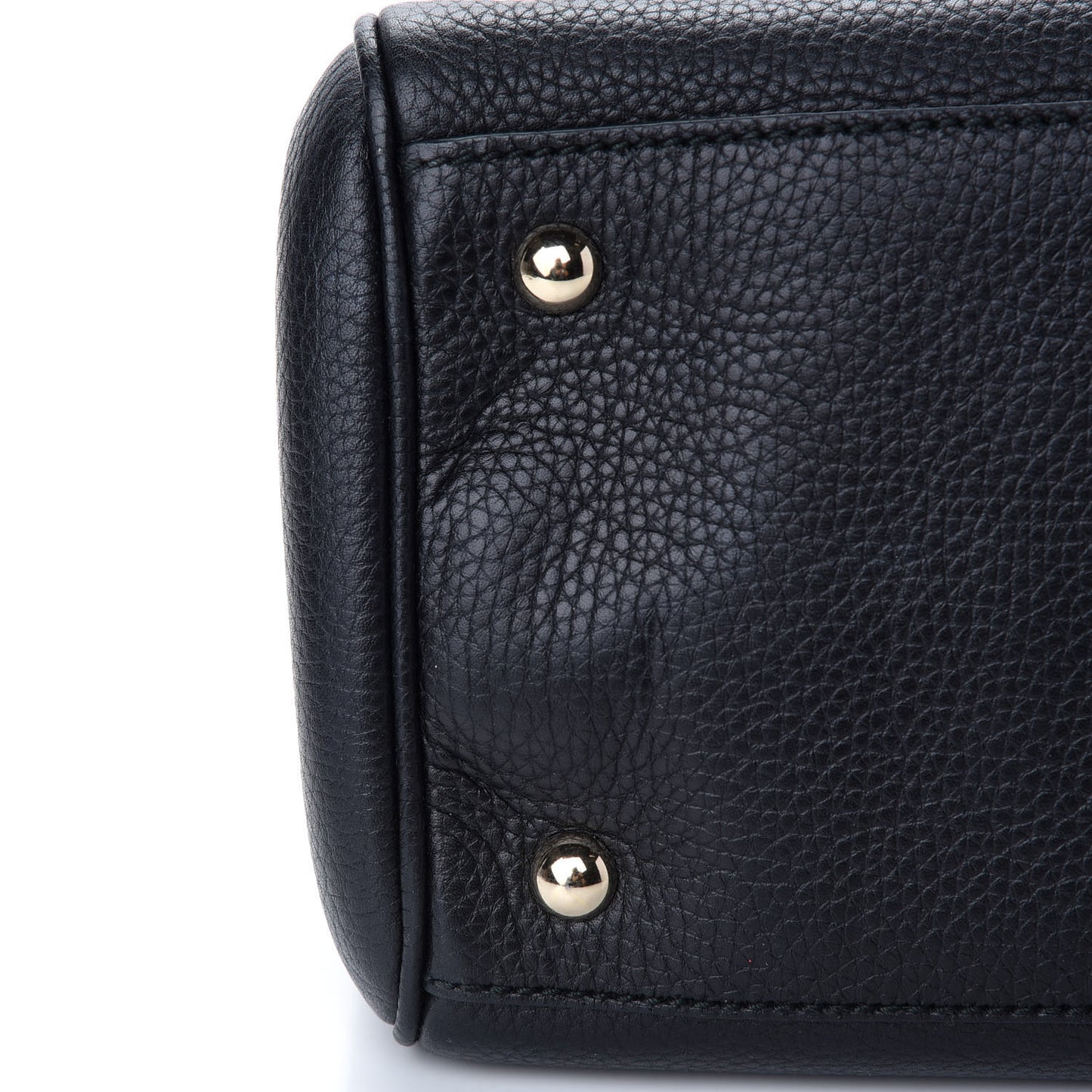 Pebbled Calfskin Medium Bamboo Shopper Tote Black