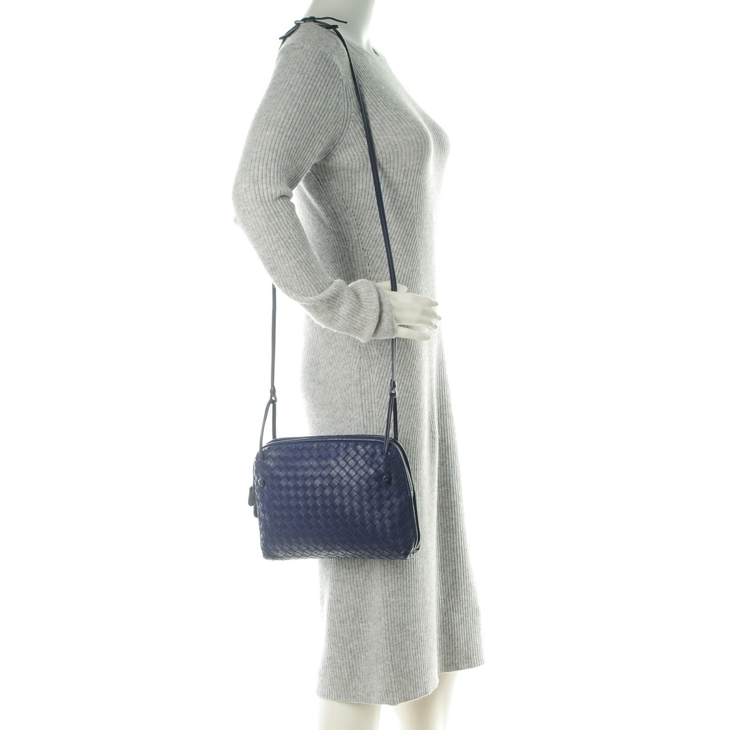 Nappa Intrecciato Pillow Crossbody Messenger Atlantic