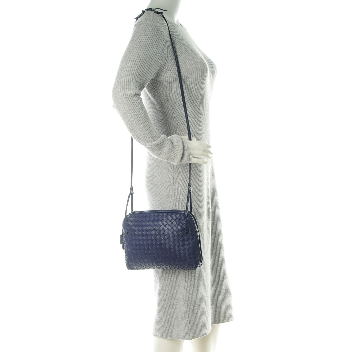 Bottega Veneta Nappa Intrecciato Pillow Crossbody Messenger Atlantic 2 of 10