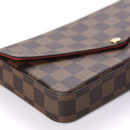 Louis Vuitton Damier Ebene Pochette Felicie Chain Wallet 6 of 11