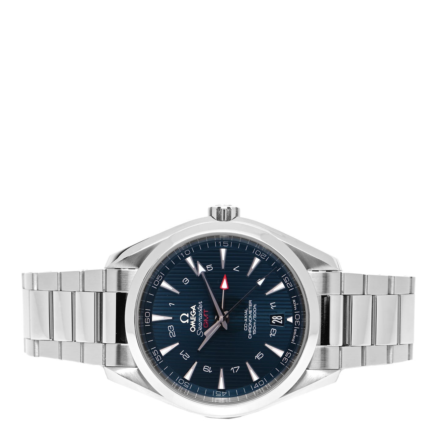 Stainless Steel 43mm Seamaster Aqua Terra 150 GMT Annual Calendar Automatic Watch Blue 231.10.43.22.03.001