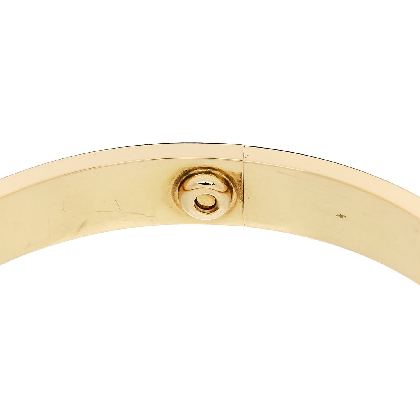 18K Yellow Gold 4 Diamond LOVE Bracelet 17