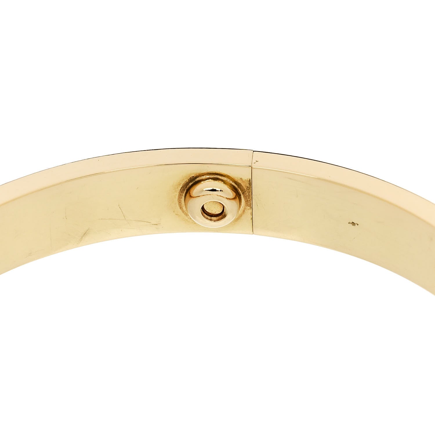 Cartier 18K Yellow Gold 4 Diamond LOVE Bracelet 17 7 of 7