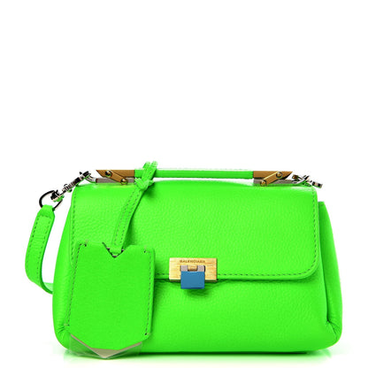 Balenciaga Grained Calfskin Le Dix Nano Soft Cartable Vert Fluo 1 of 7