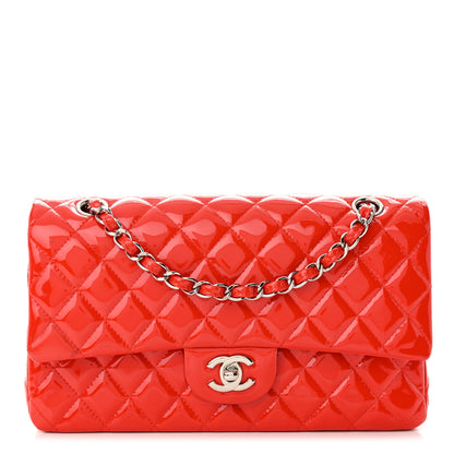 Chanel Patent Quilted Medium Double Flap Red 1 of 12