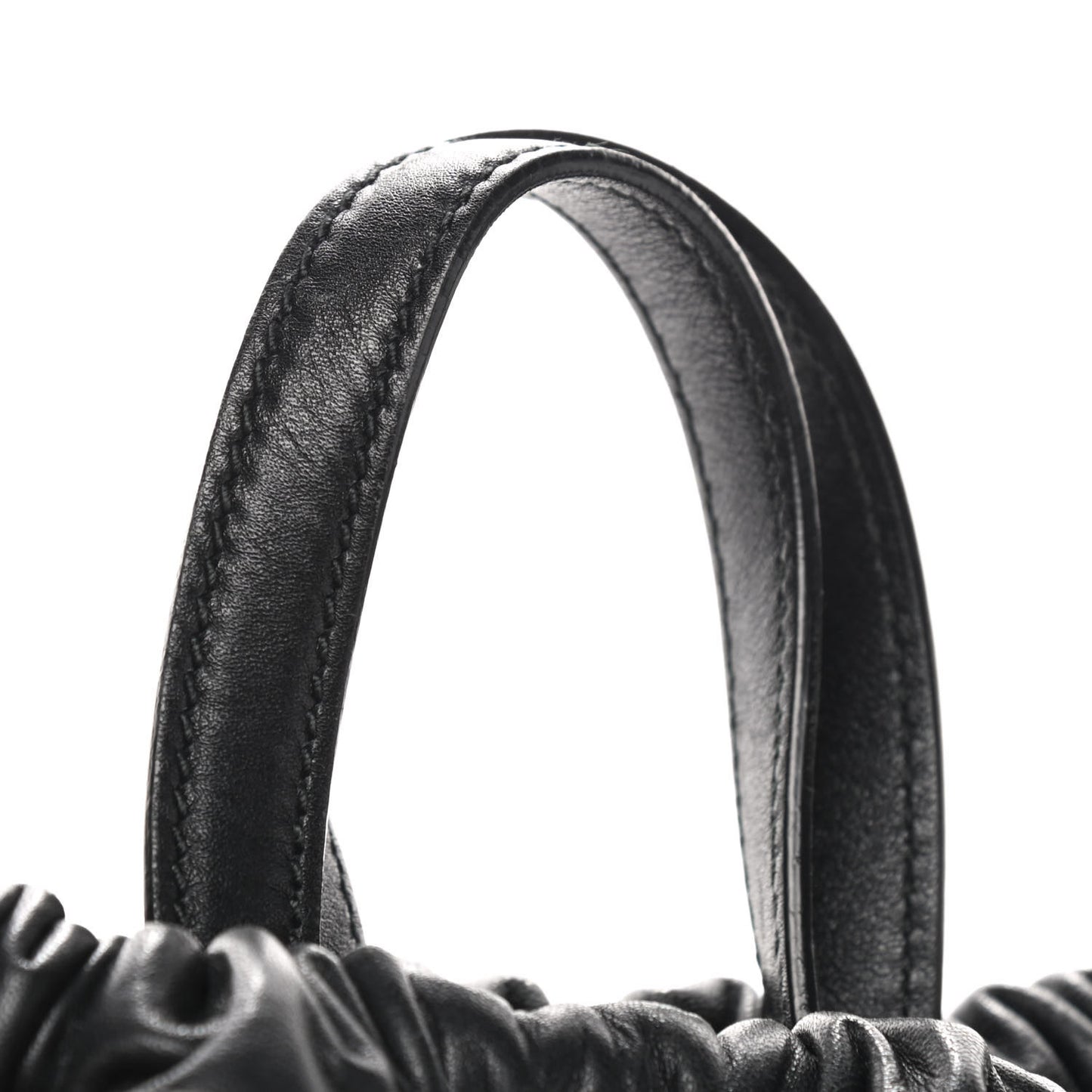 Calfskin Coco Capitan Logo Drawstring Backpack Black