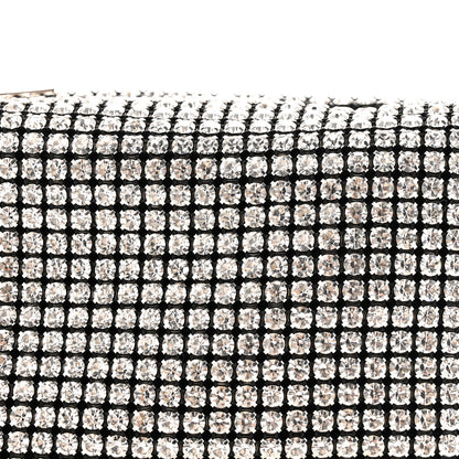 Alexander Wang Mesh Crystal Rhinestone Mini Heiress Pouch Black Silver 8 of 12