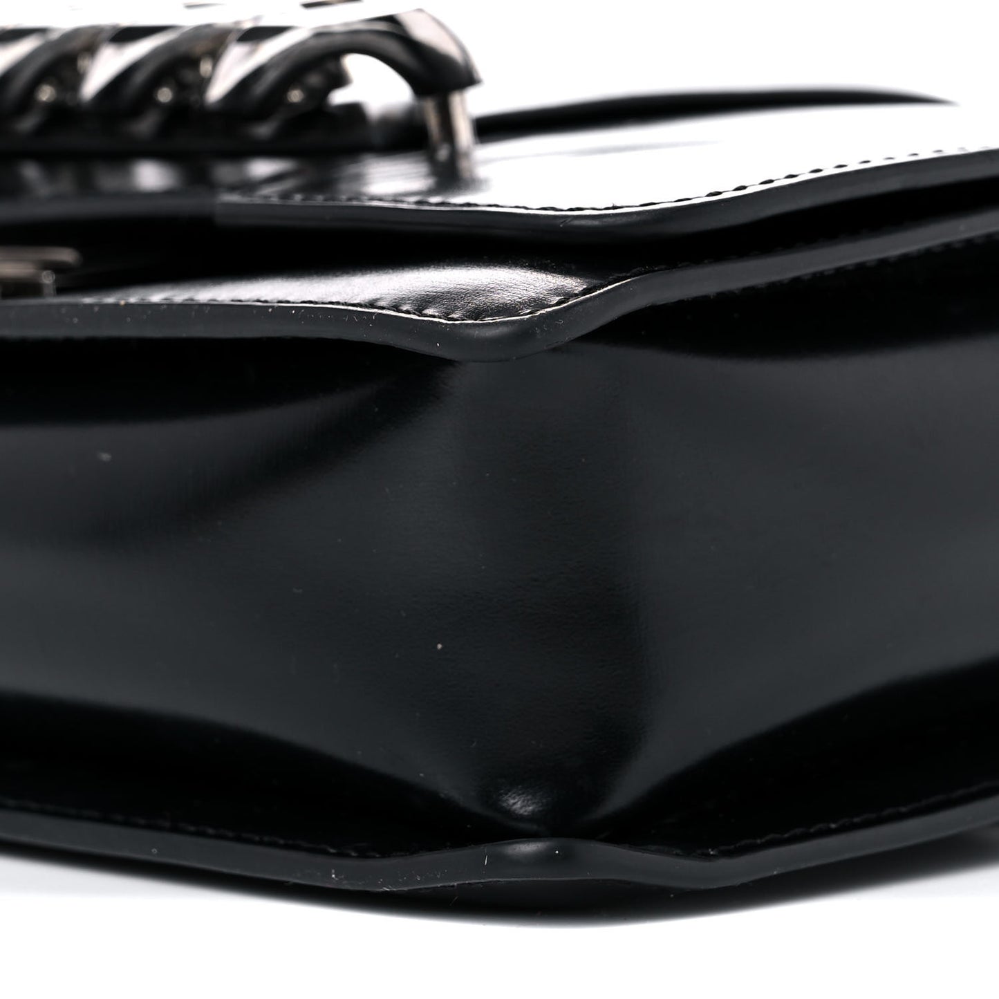 Calfskin Infinity Flap Bag Black