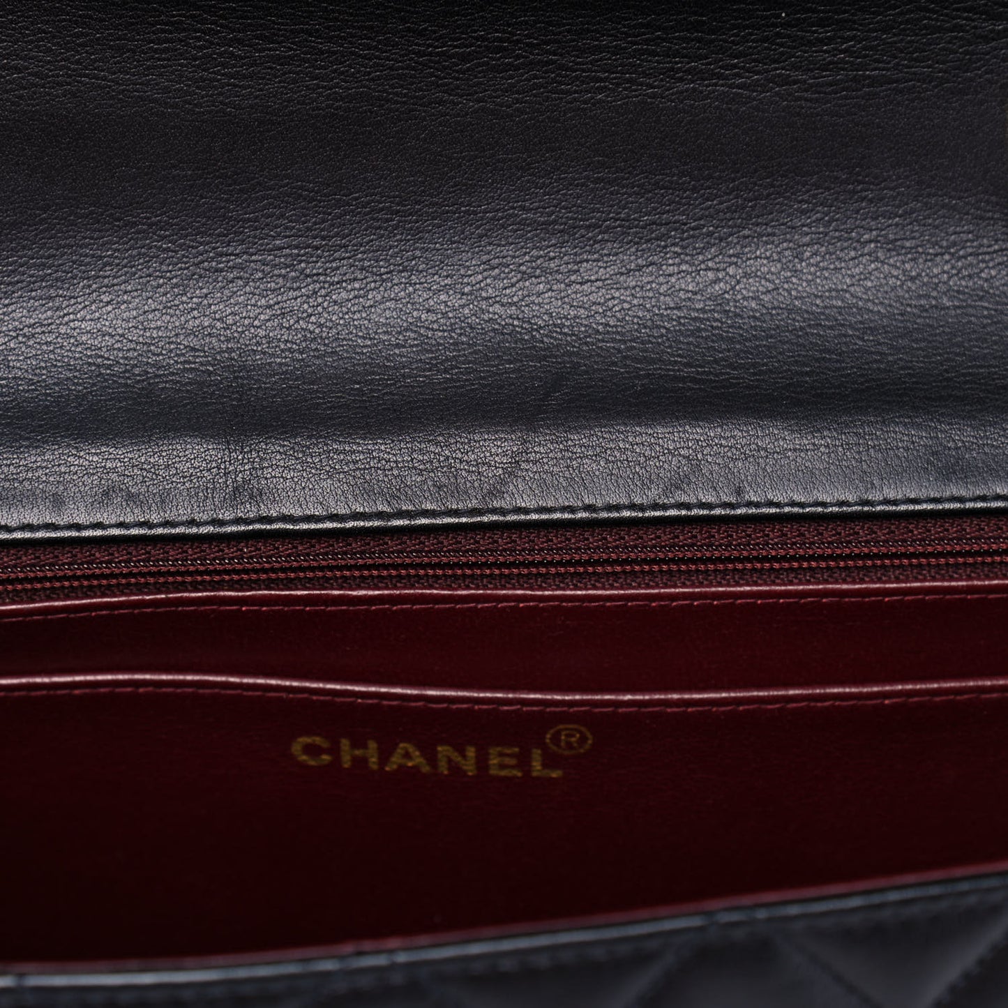 Washed Lambskin Quilted Maxi Single Flap Black