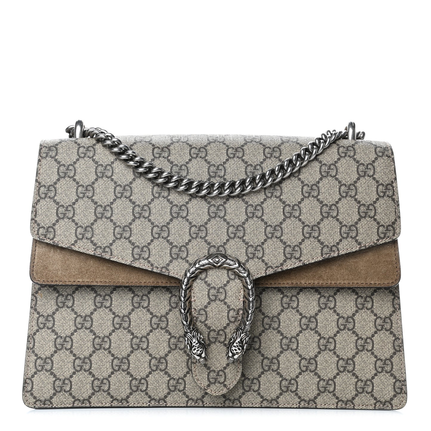 GG Supreme Monogram Medium Dionysus Shoulder Bag Taupe