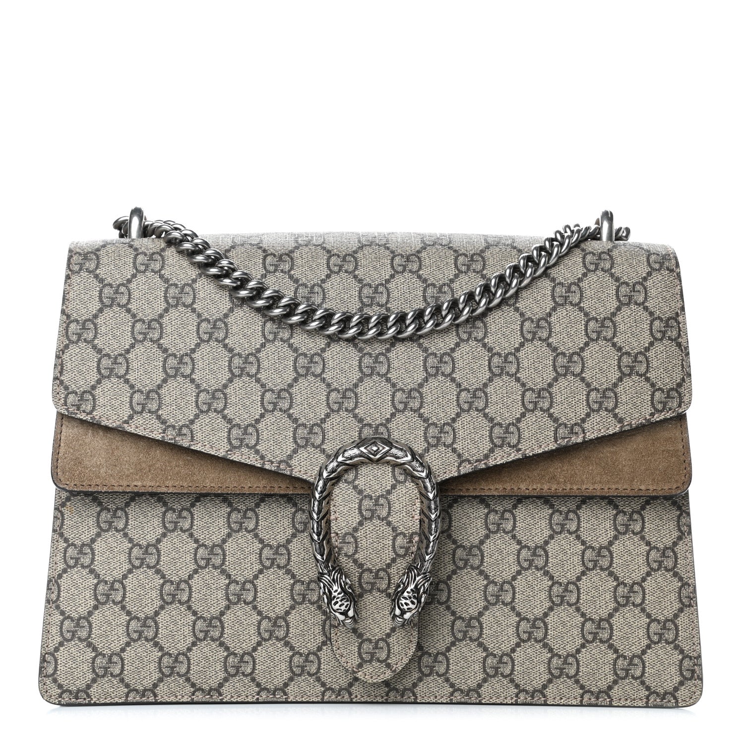 Gucci GG Supreme Monogram Medium Dionysus Shoulder Bag Taupe 1 of 5