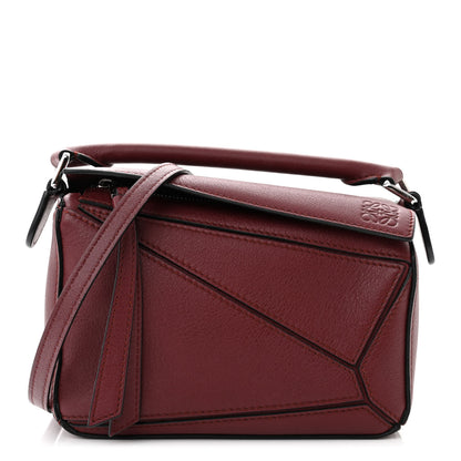 Loewe Calfskin Mini Puzzle Bag Wine 1 of 10