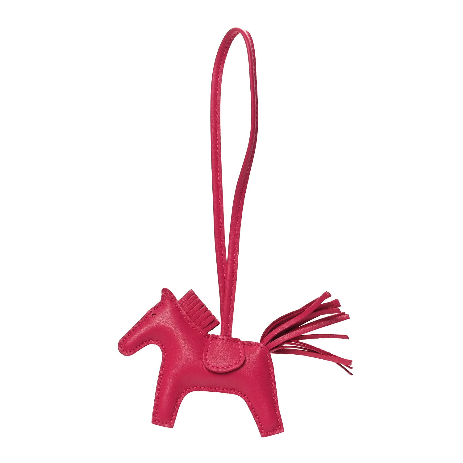 Hermes Milo Lambskin Grigri Rodeo Horse Bag Charm PM Rose Mexico 1 of 3