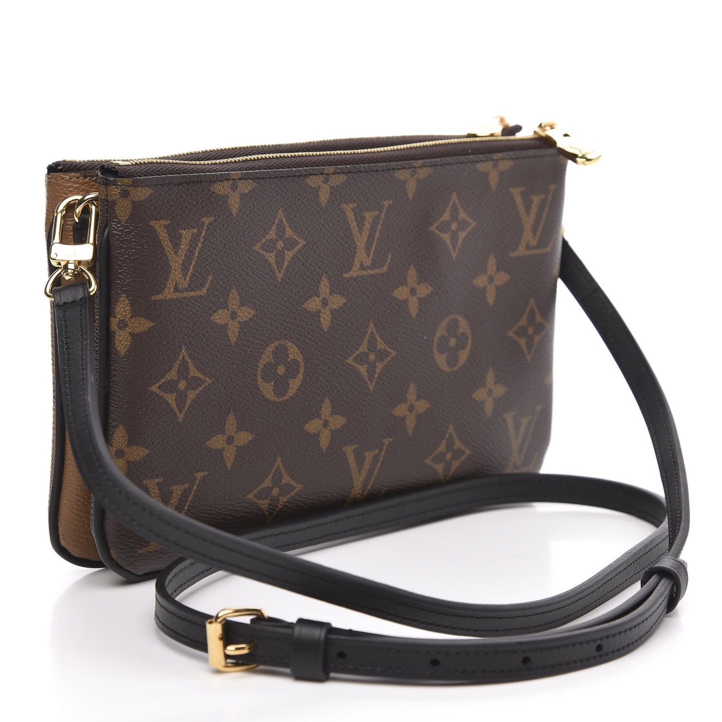 Reverse Monogram Giant Double Zip Pochette
