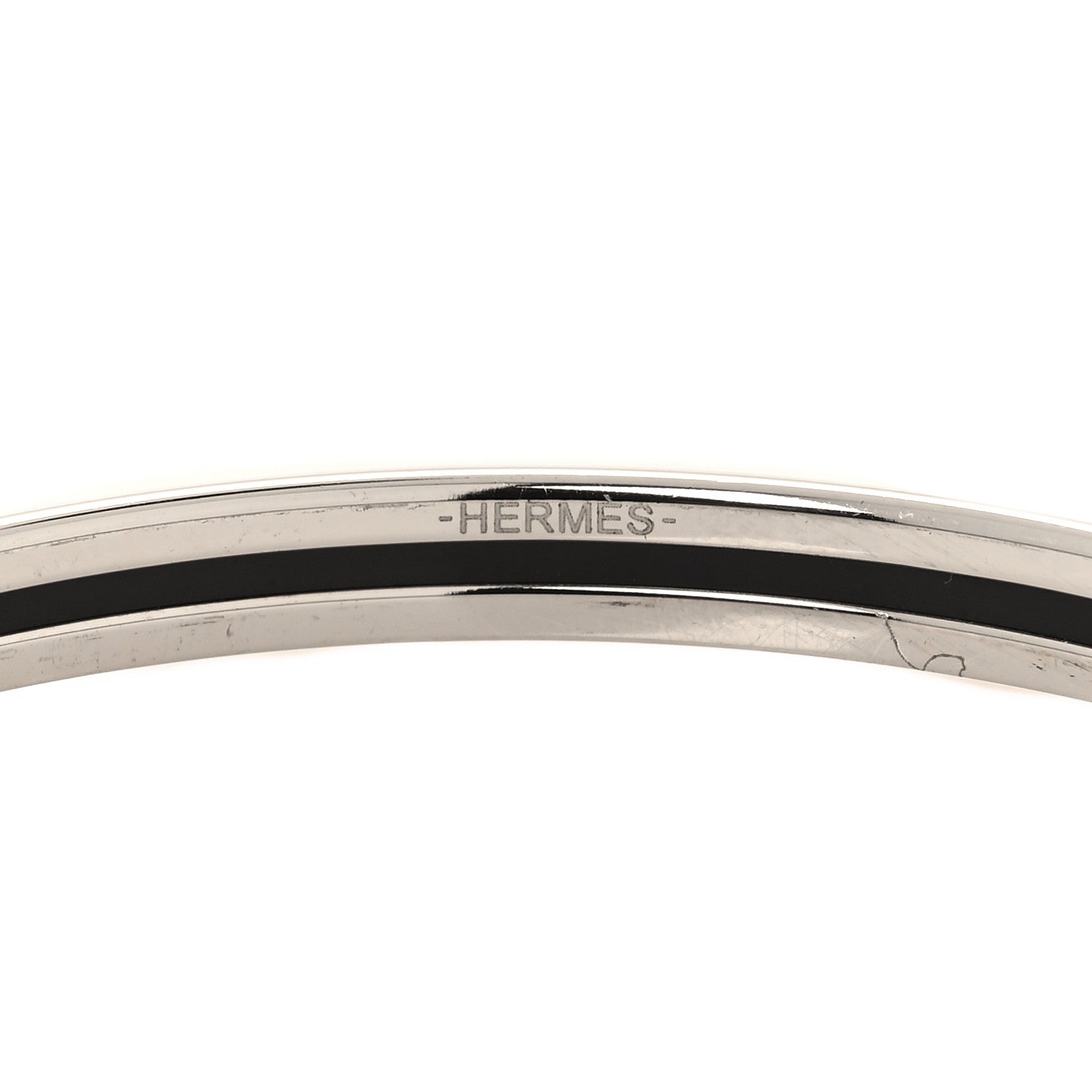 Hermes Enamel Printed Extra Narrow Bandana Bangle 70 Rose Fever 4 of 5