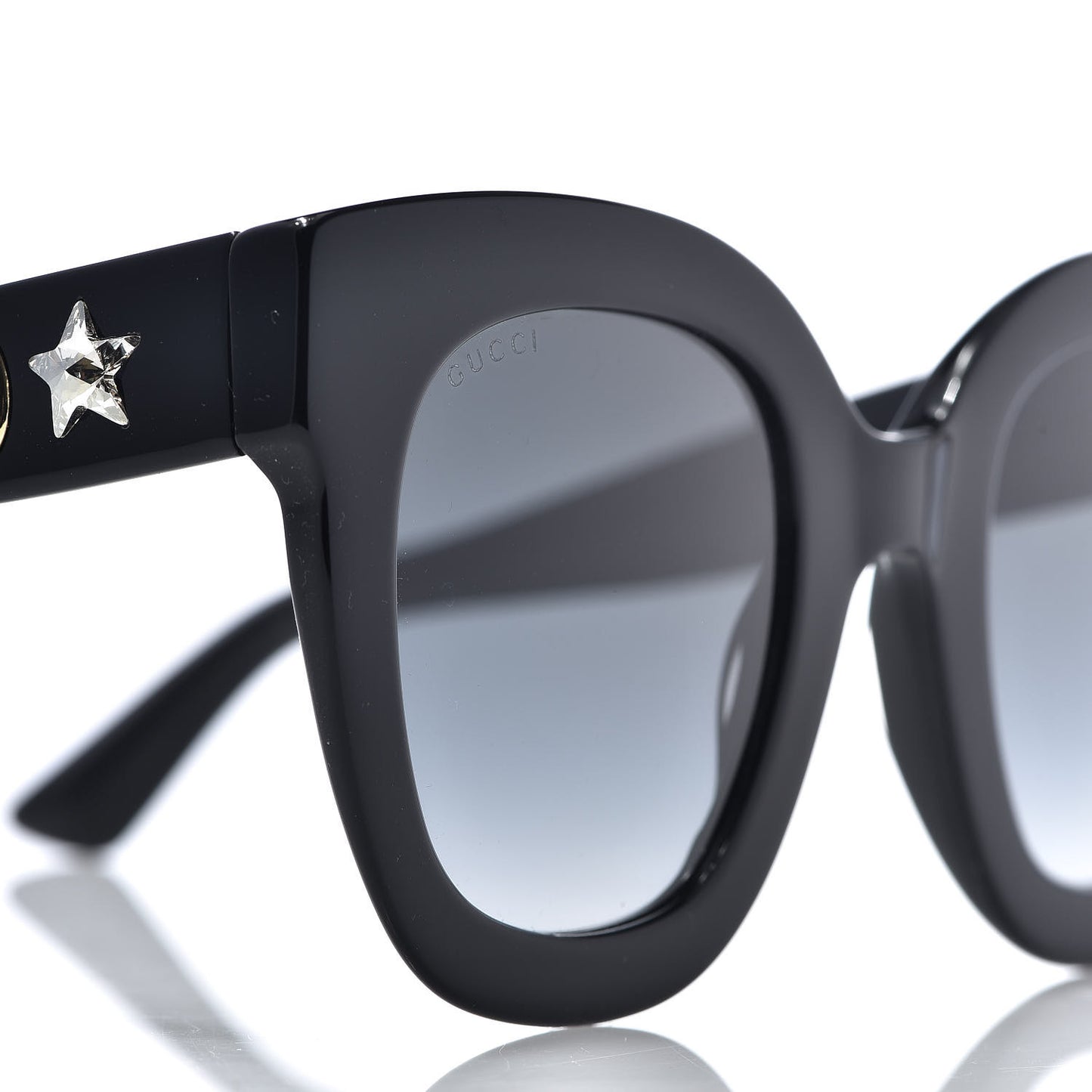 Round Frame Star Sunglasses GG0208S Black