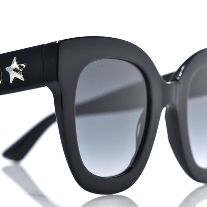 Gucci Round Frame Star Sunglasses GG0208S Black 8 of 9