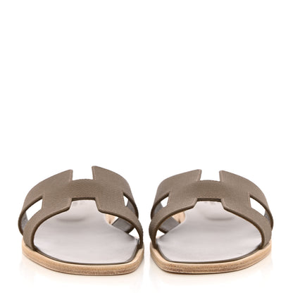 Hermes Epsom Oran Sandals 39 Etoupe 2 of 11