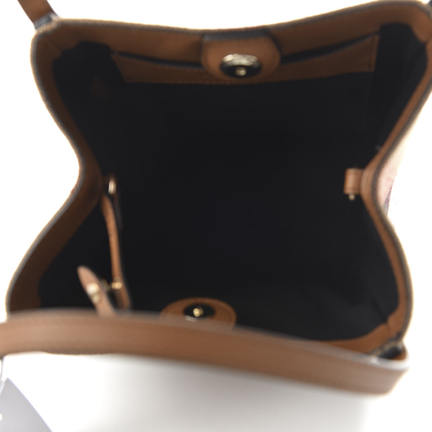 Burberry Canvas Mega Check Mini Tote Tan 5 of 10