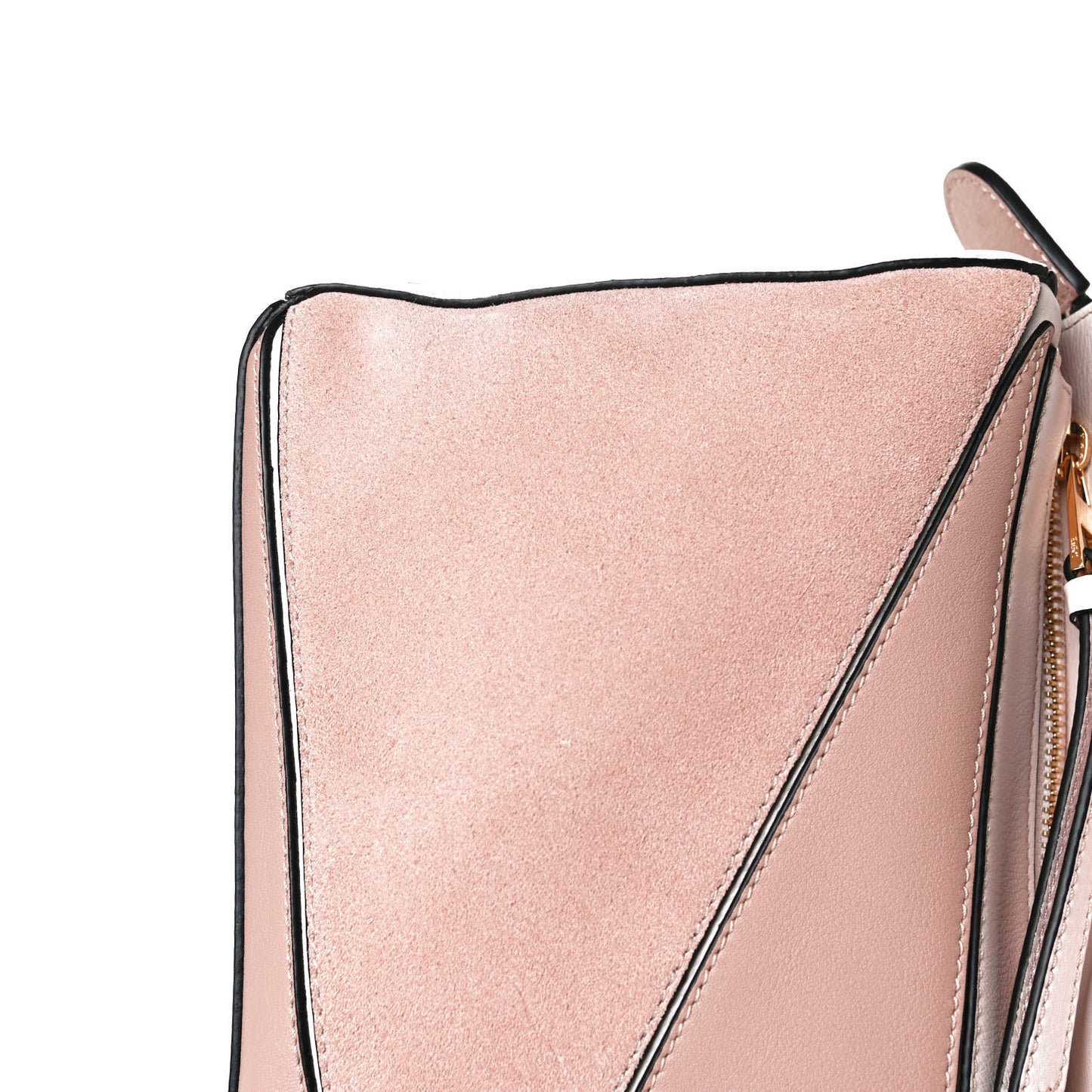 Calfskin Suede Small Puzzle Bag Blush