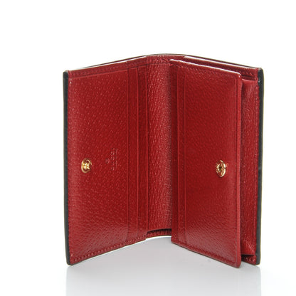 Gucci GG Supreme Monogram Tian Card Case Beige Multicolor Red 5 of 8