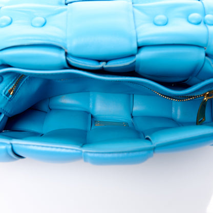 Bottega Veneta Lambskin Maxi Intrecciato Padded Chain Cassette Crossbody Bag Swimming Pool 5 of 13
