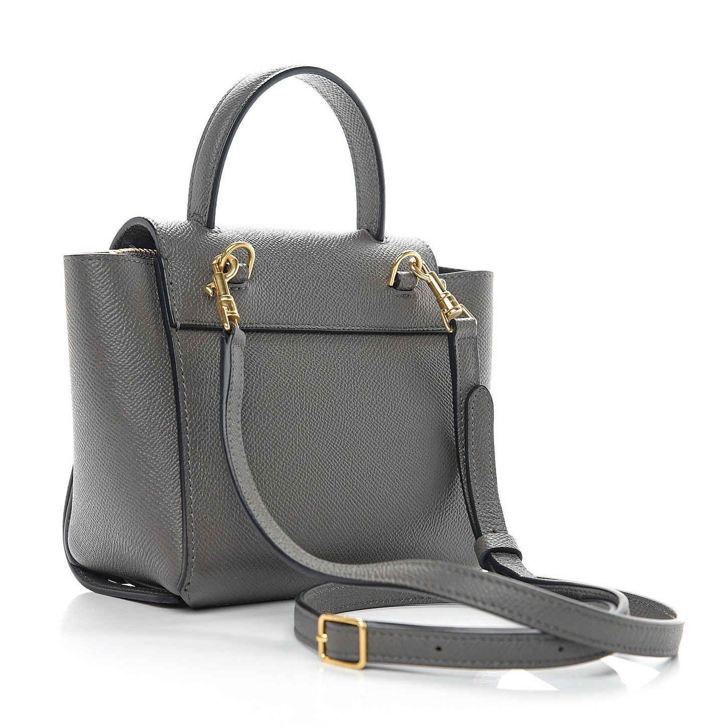 Grained Calfskin Pico Belt Bag Grey