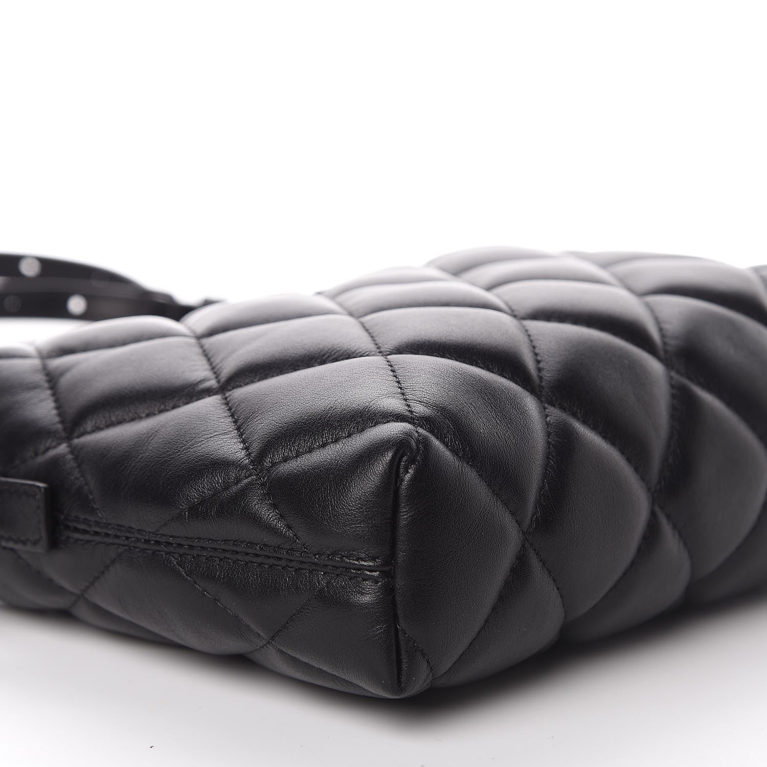 Balenciaga Nappa Calfskin Quilted Touch B Camera Shoulder Bag Black 6 of 10