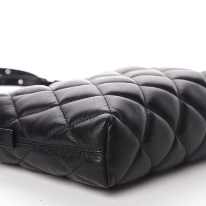 Balenciaga Nappa Calfskin Quilted Touch B Camera Shoulder Bag Black 6 of 10