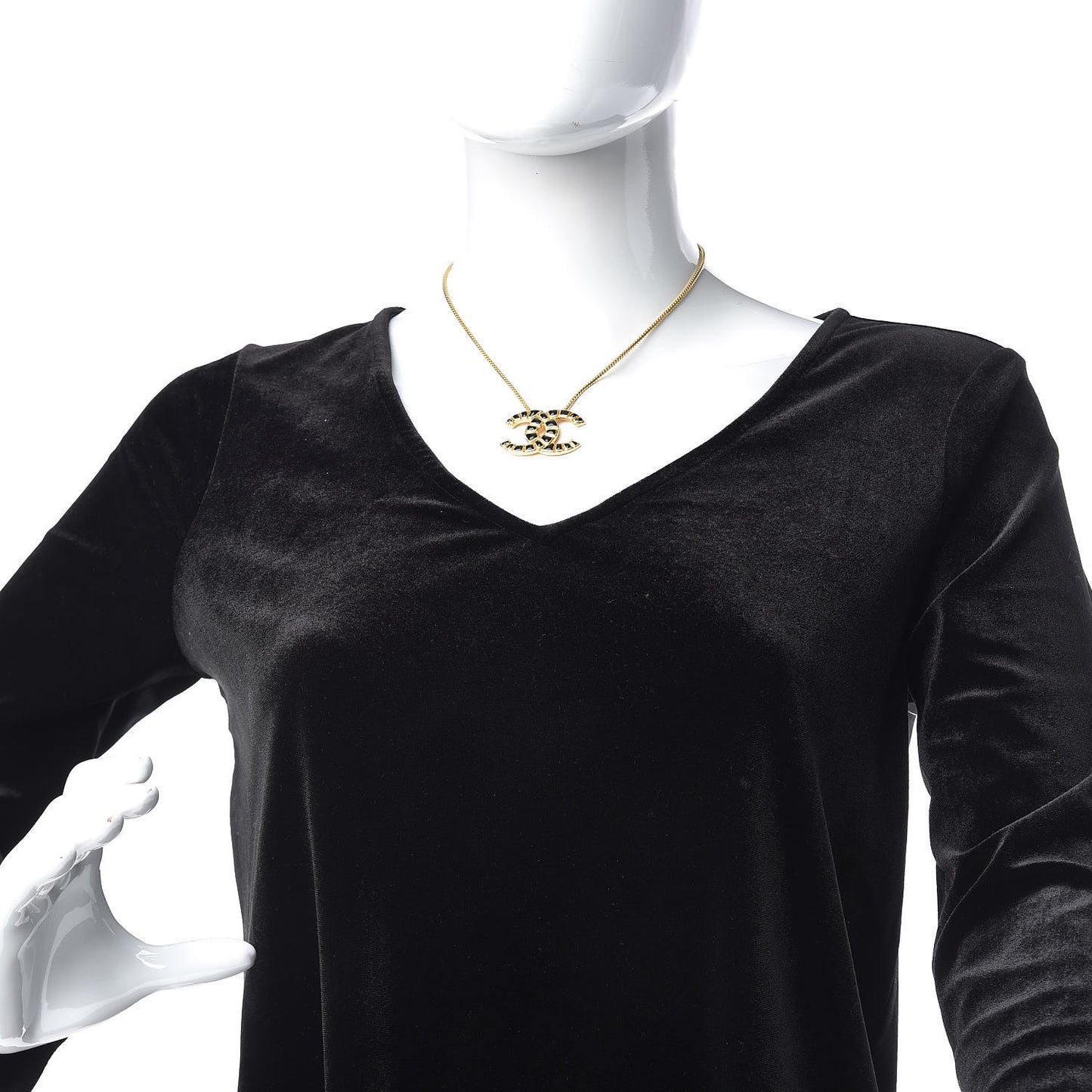 Resin Along The Nile CC Pendant Necklace Gold Black