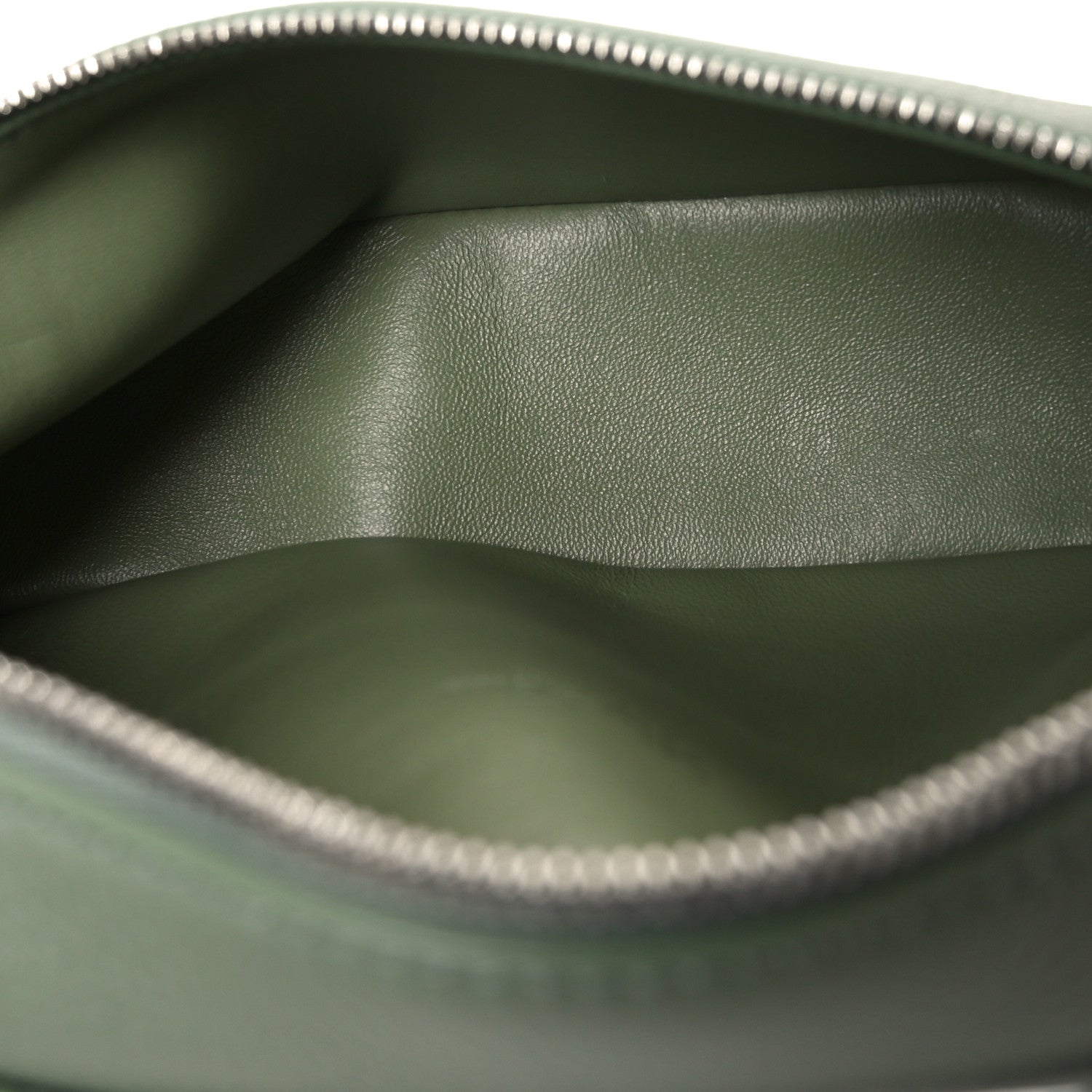 Loro Piana Grained Calfskin L19 Extra Pocket Pouch Sage Brush Leaves 5 of 10