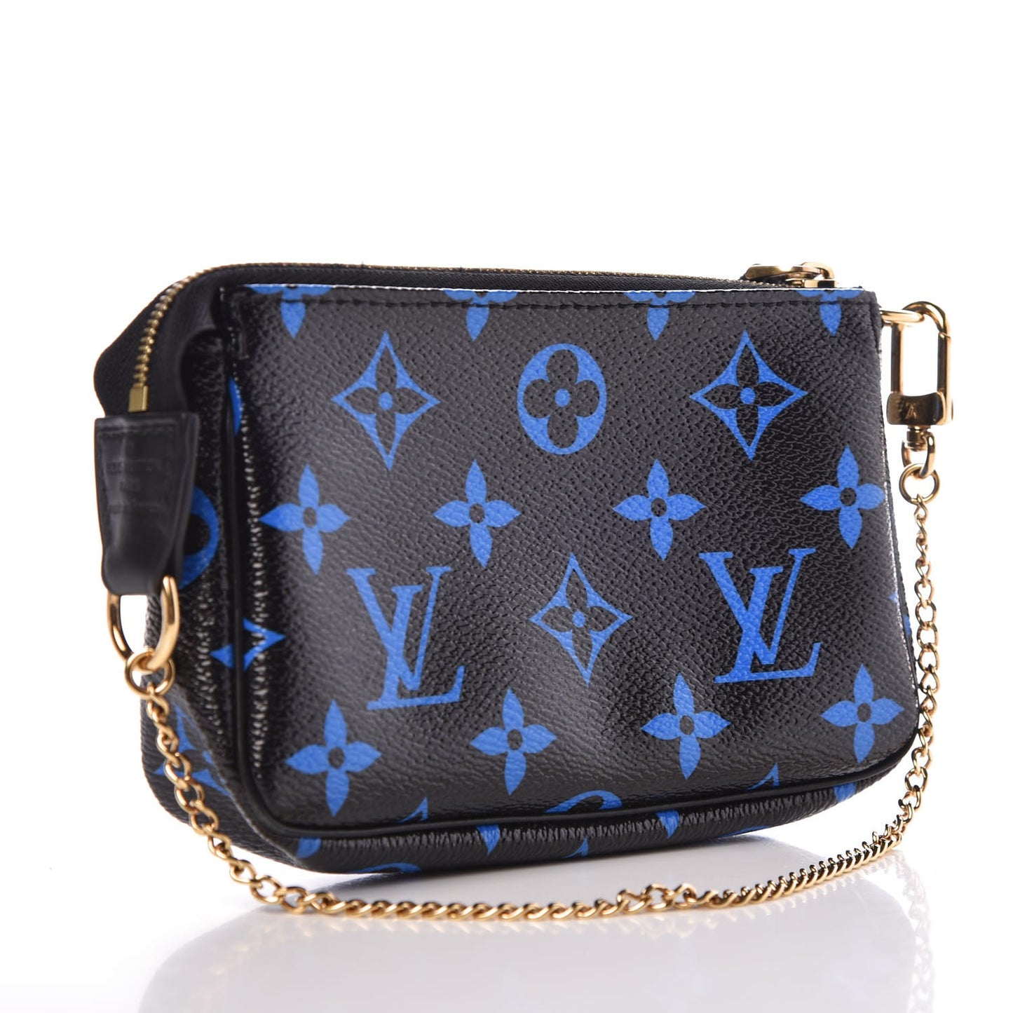 Colored Monogram Mini Pochette Accessories Blue Black