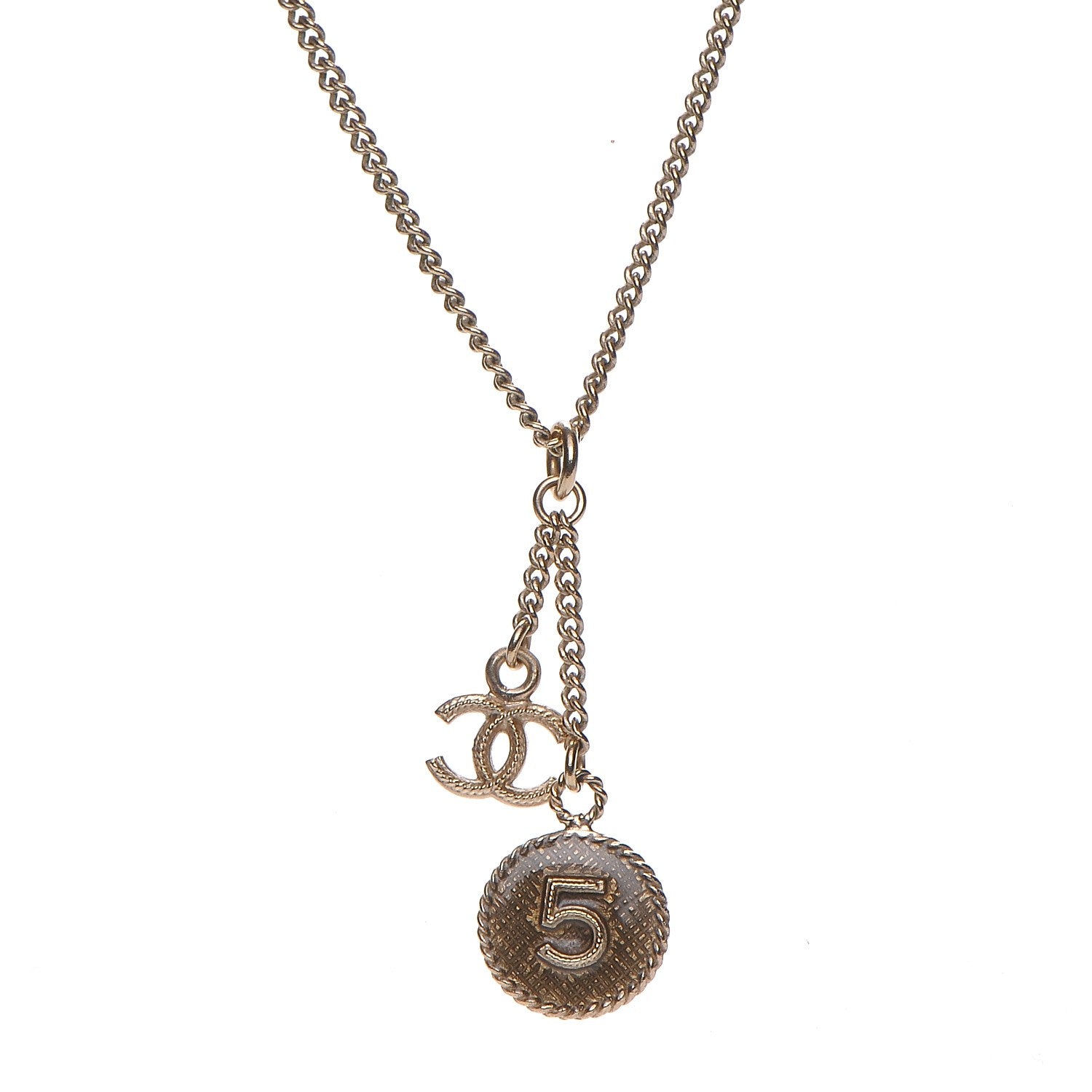 Chanel CC N°5 Necklace Gold 3 of 6