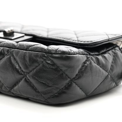 Chanel Aged Calfskin Quilted 2.55 Reissue Phone Holder With Chain So Black 12 of 12