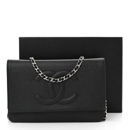Chanel Caviar Timeless CC Wallet On Chain WOC Black 12 of 12