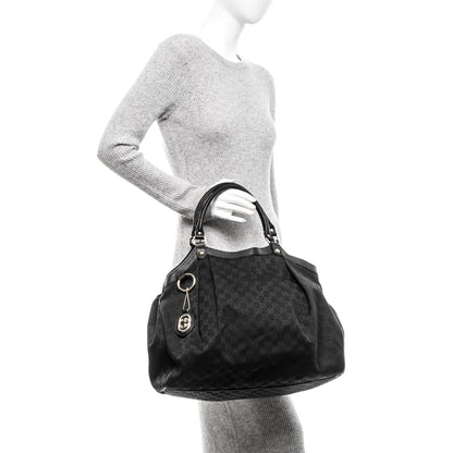 Gucci Monogram Large Sukey Tote Black 2 of 7