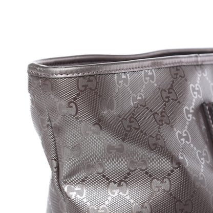 Gucci Imprime Monogram Medium Zippered Shopping Tote Pewter 11 of 11