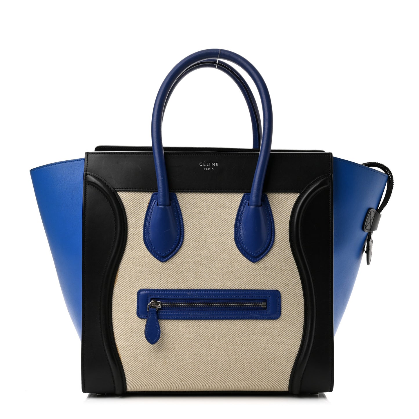 Canvas Smooth Calfskin Mini Tri-Color Luggage Indigo