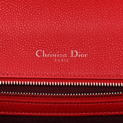 Christian Dior Grained Calfskin Small Diorama Flap Bag Red 7 of 12