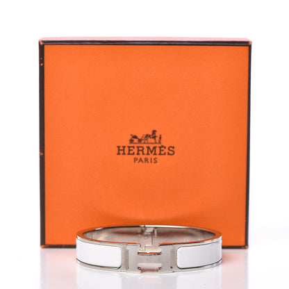Hermes Enamel Narrow Clic Clac H Bracelet PM White 6 of 6