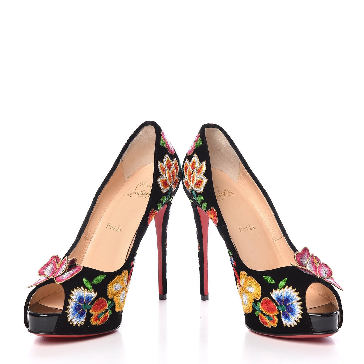 Suede Embroidered Folklo 120 Pumps 39 Multi