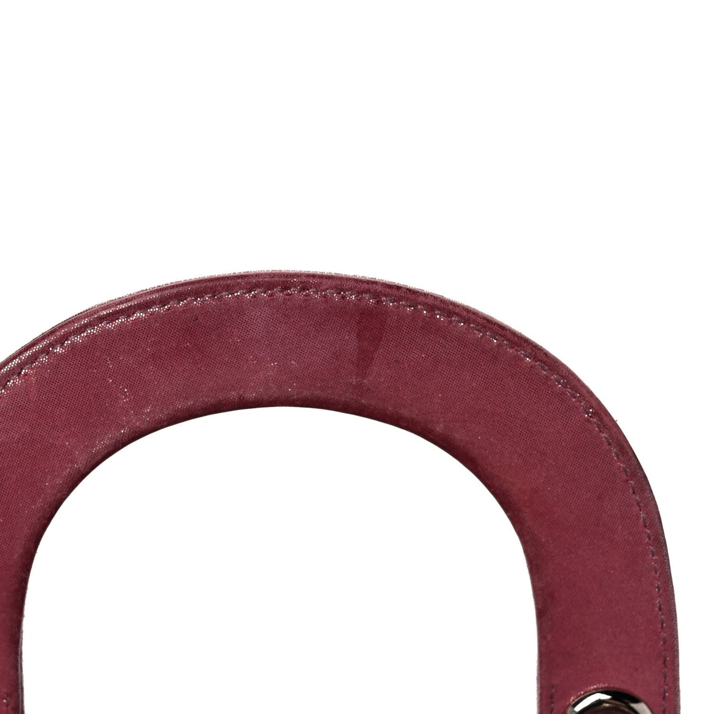 Metallic Lambskin Cannage Mini Lady Dior Rose Cherie