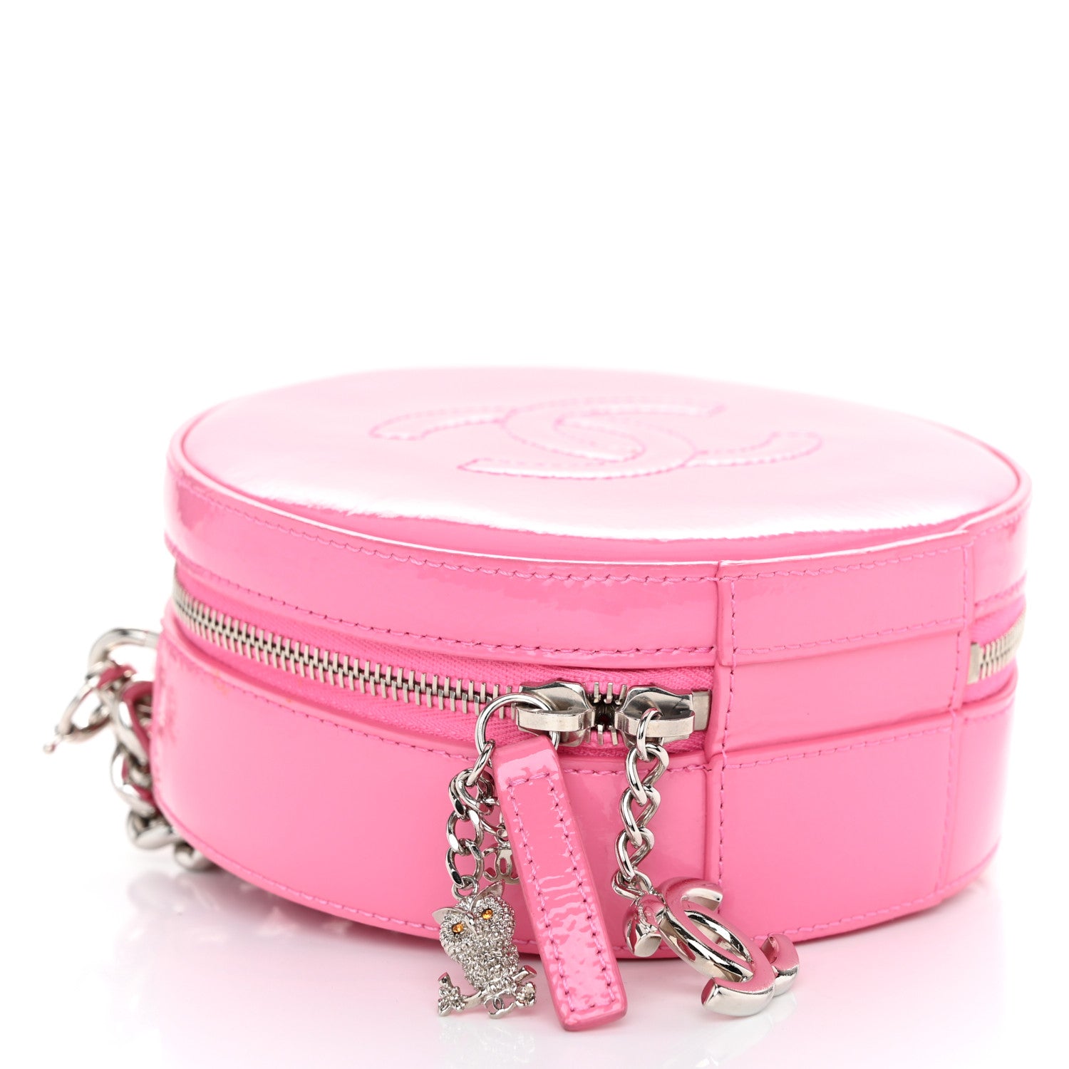 Chanel Patent Round As Earth Evening Bag Pink 4 of 10