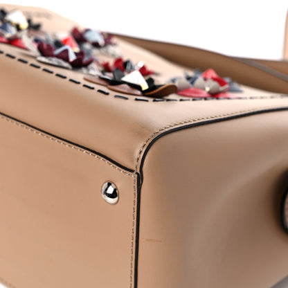 Fendi Calfskin Flowerland Studded Dotcom Satchel Cuoio Multicolor 10 of 15