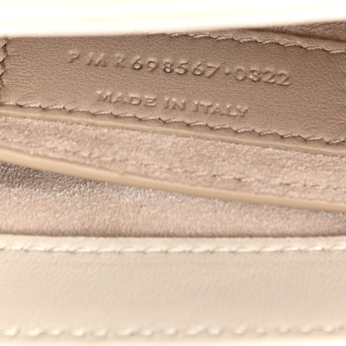 Lambskin Quilted Le 57 Diamond Shoulder Bag Crema Soft