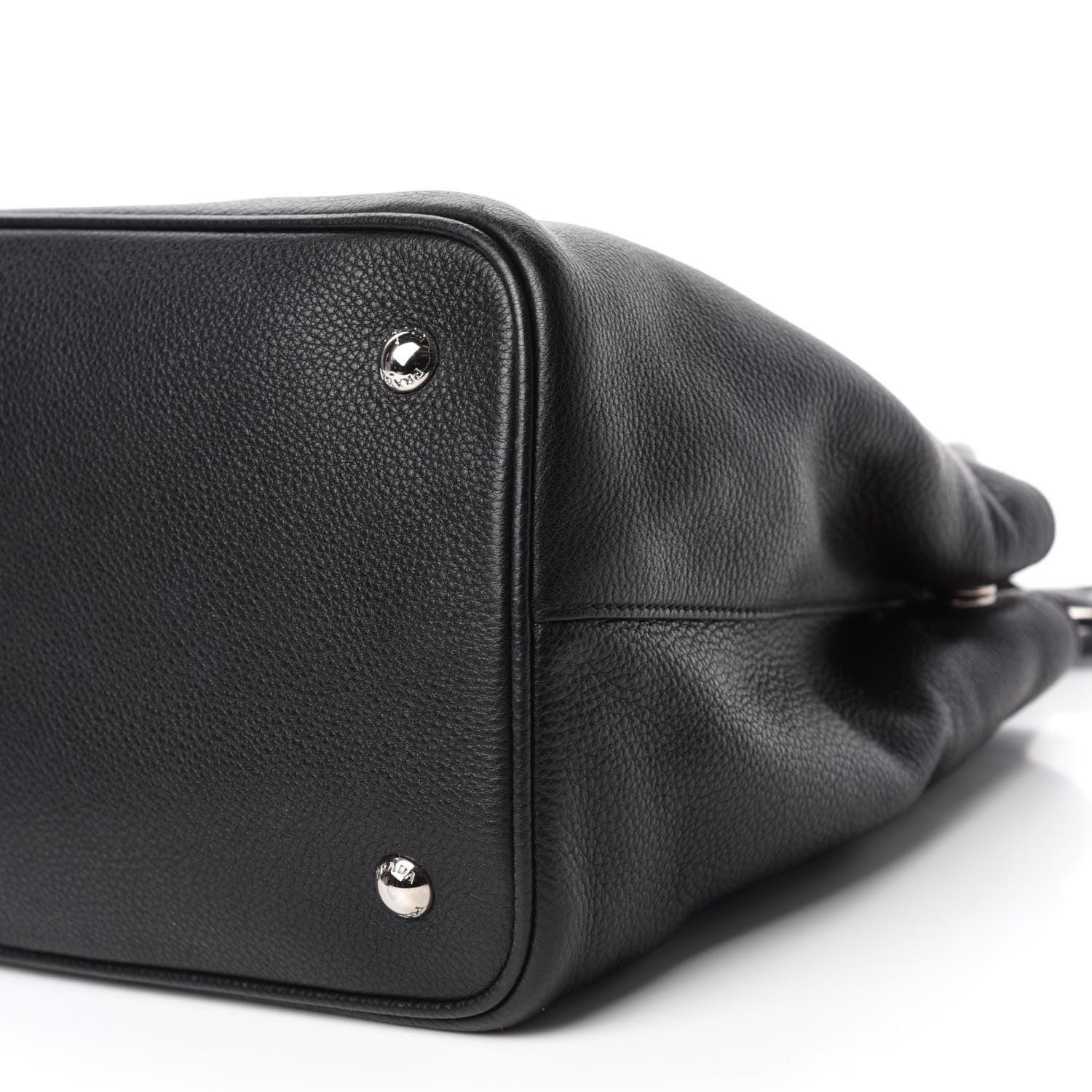 Prada Vitello Daino Tote Black 7 of 10